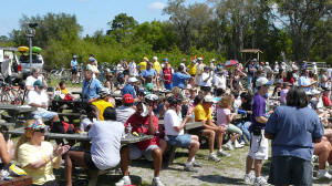 Dedication ceremony for the Legacy Trail at 
		Oscar Scherer State Park in 2008.